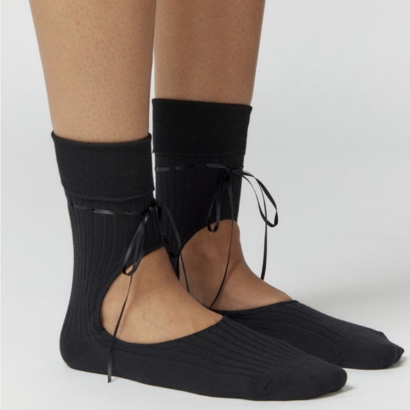 UO Open-Front lace up socks - Picture 1 of 7